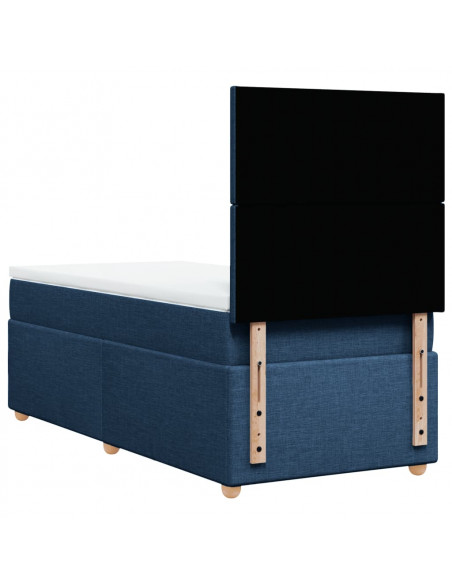 Giroletto a Molle con Materasso Blu 90x200 cm inTessuto