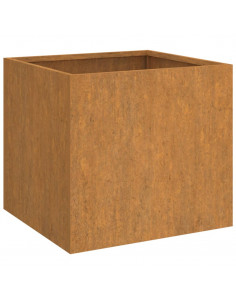 Fioriere 2 pz 49x47x46 cm Acciaio Corten