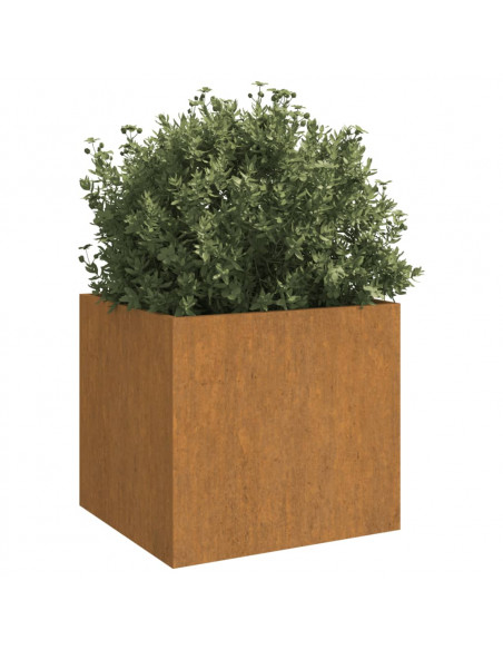 Fioriere 2 pz 49x47x46 cm Acciaio Corten