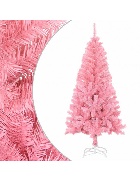 Albero di Natale Artificiale con Supporto Rosa 120 cm PVC