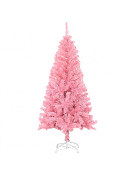 Albero di Natale Artificiale con Supporto Rosa 120 cm PVC