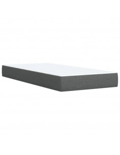 Giroletto a Molle con Materasso Grigio Scuro 90x190 cm Tessuto 2