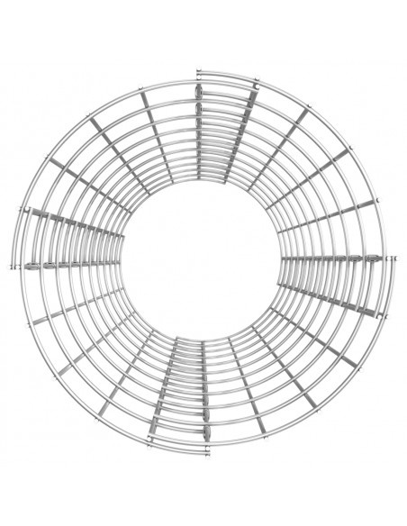 Fioriere Gabbione Circolare 3 pz in Acciaio Zincato Ø30x100 cm