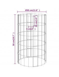 Fioriere Rialzate Gabbioni Circolari 4 pz Ø30x50/100/150/200 cm