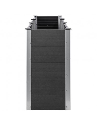 Fioriera Rialzata da Giardino 300x100x91 cm in WPC Grigio