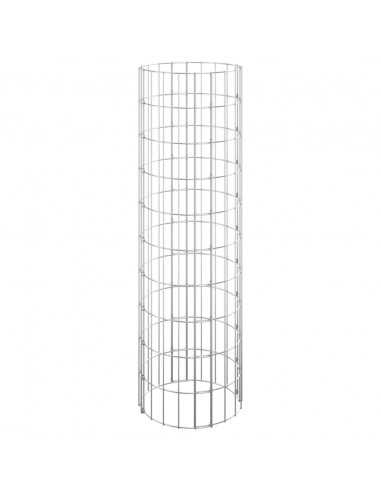 Fioriere Gabbione Circolare 3 pz in Acciaio Zincato Ø30x100 cm