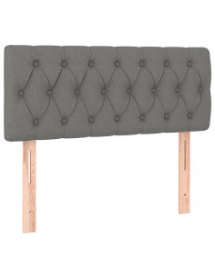 Giroletto a Molle con Materasso Grigio Scuro 90x190 cm Tessuto