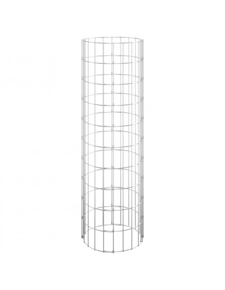 Fioriere Gabbione Circolare 3 pz in Acciaio Zincato Ø30x100 cm