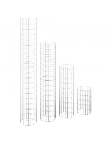 Fioriere Rialzate Gabbioni Circolari 4 pz Ø30x50/100/150/200 cm