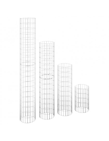 Fioriere Rialzate Gabbioni Circolari 4 pz Ø30x50/100/150/200 cm