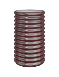 Vaso Giardino Acciaio Verniciato a Polvere 40x40x68 cm Marrone 2