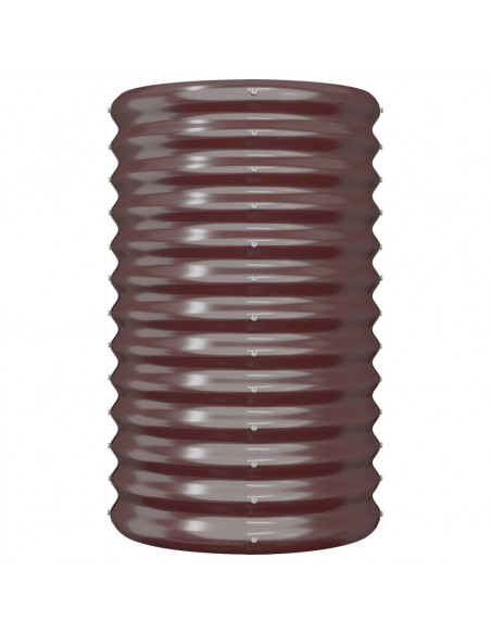 Vaso Giardino Acciaio Verniciato a Polvere 40x40x68 cm Marrone