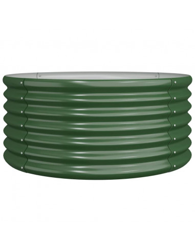 Vaso da Giardino Acciaio Verniciato a Polvere 80x80x36 cm Verde