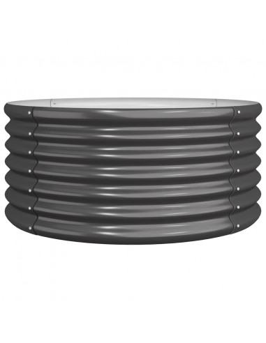 Vaso Giardino Acciaio Verniciato a Polvere 80x80x36cm Antracite