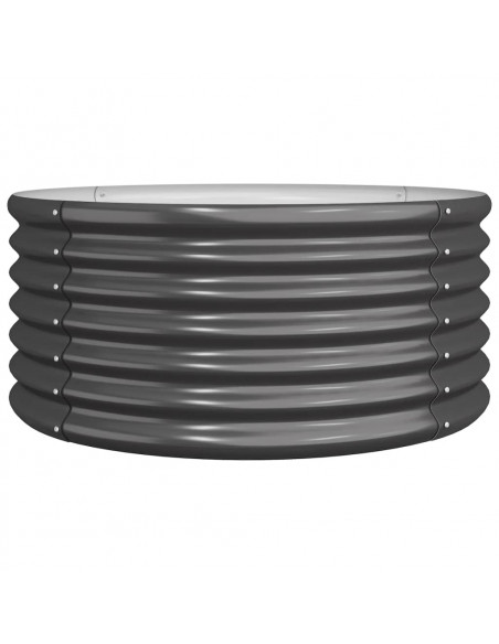 Vaso Giardino Acciaio Verniciato a Polvere 80x80x36cm Antracite