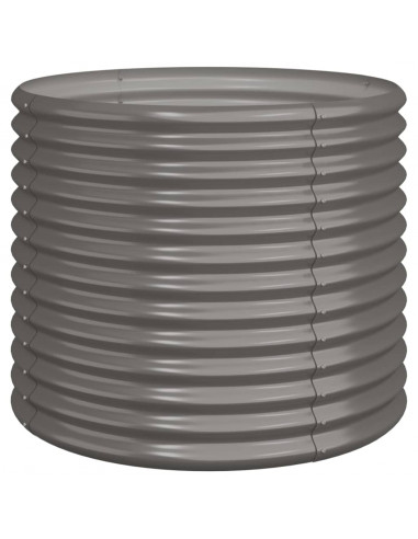 Vaso da Giardino Acciaio Verniciato a Polvere 80x80x68cm Grigio