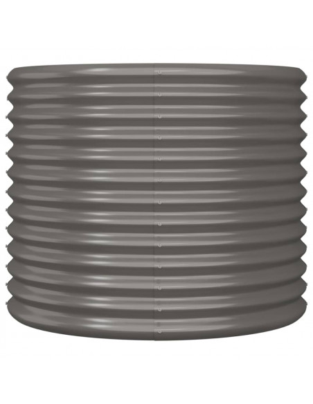 Vaso da Giardino Acciaio Verniciato a Polvere 80x80x68cm Grigio