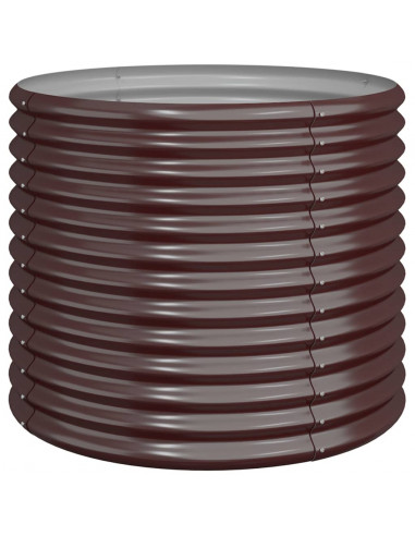 Vaso Giardino Acciaio Verniciato a Polvere 80x80x68 cm Marrone