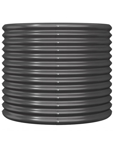 Vaso Giardino Acciaio Verniciato Polvere 80x80x68 cm Antracite