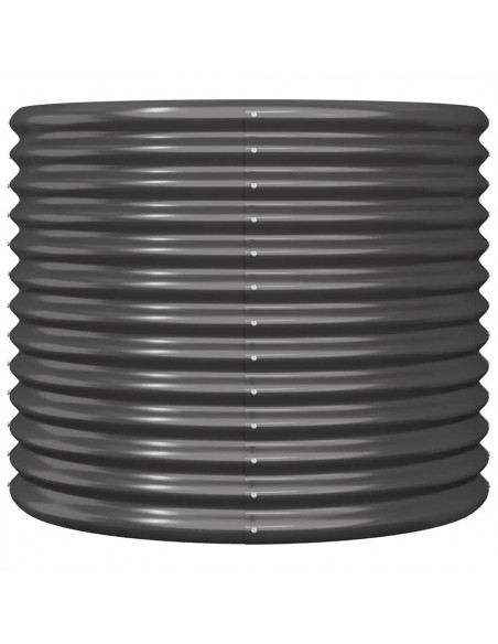 Vaso Giardino Acciaio Verniciato Polvere 80x80x68 cm Antracite