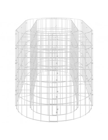 Gabbione con Letto Rialzato in Acciaio Zincato 120x50x50 cm