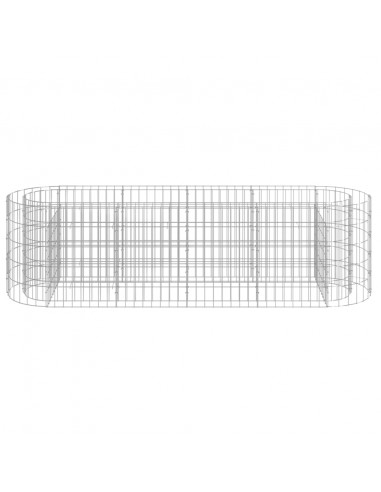 Gabbione con Letto Rialzato in Acciaio Zincato 190x50x50 cm