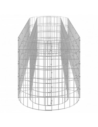 Gabbione con Letto Rialzato in Acciaio Zincato 190x50x50 cm