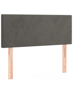 Giroletto a Molle con Materasso Grigio Scuro 90x190 cm Velluto