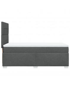 Giroletto a Molle con Materasso Grigio Scuro 90x200 cm Tessuto