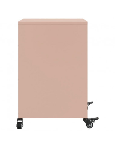 Comodini 2 pz Rosa 36x39x59 cm in Acciaio