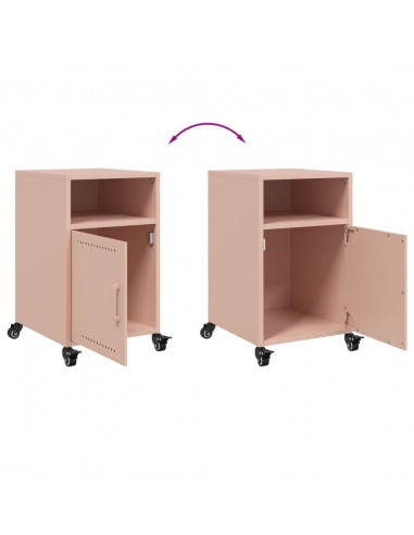 Comodini 2 pz Rosa 36x39x59 cm in Acciaio