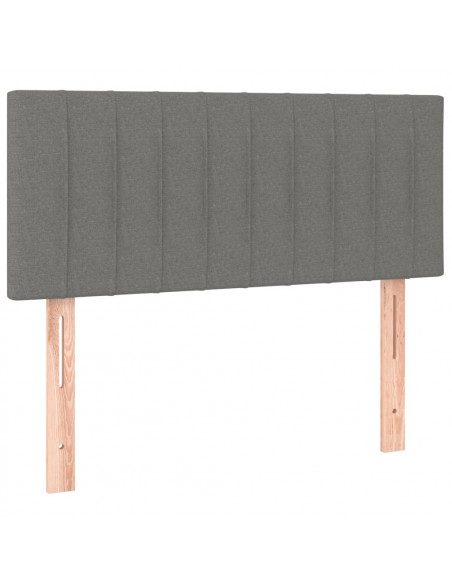 Giroletto a Molle con Materasso Grigio Scuro 90x200 cm Tessuto