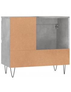 Armadietto da Bagno Grigio Cemento 65x33x60cm Legno Multistrato 2