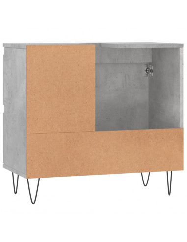 Armadietto da Bagno Grigio Cemento 65x33x60cm Legno Multistrato