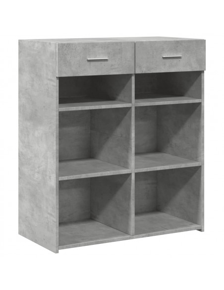Credenza Grigio Cemento 80x42,5x93 cm in Legno Multistrato