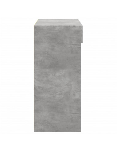 Credenza Grigio Cemento 80x42,5x93 cm in Legno Multistrato