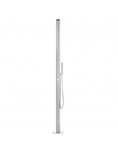 Doccia da Giardino con Base Grigia 225 cm in Acciaio Inox 2