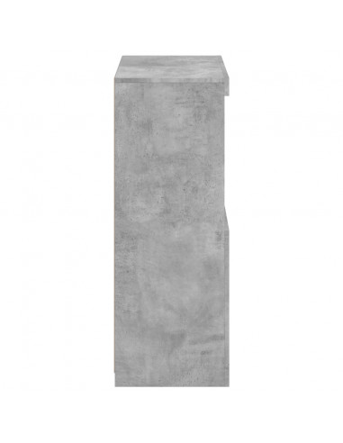 Armadietto con Luci LED Grigio Cemento in Legno Multistrato