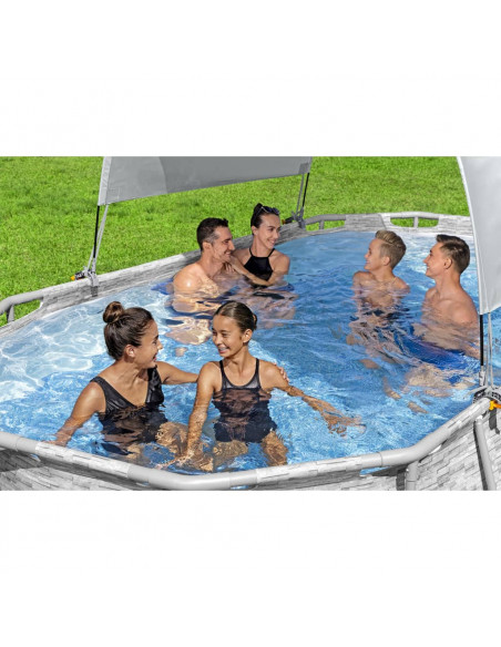 Bestway Tettoia per Piscina Fuori Terra Bianco
