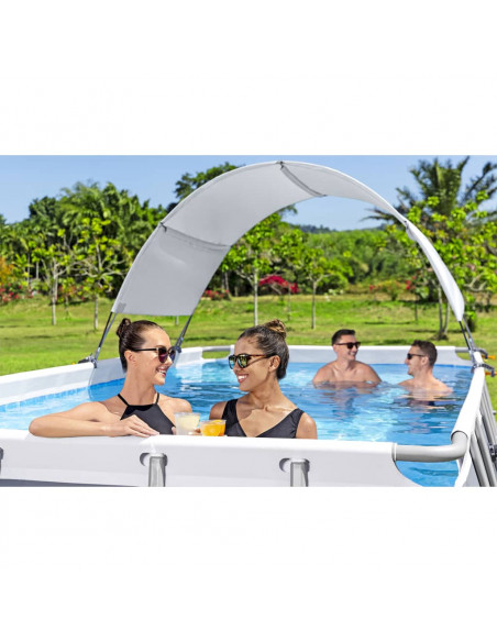 Bestway Tettoia per Piscina Fuori Terra Bianco