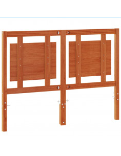 Testiera Marrone Cera 135 cm in Legno Massello di Pino