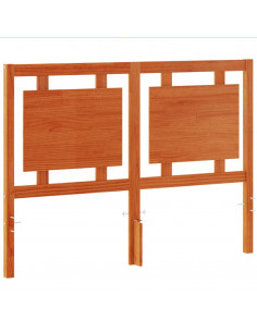 Testiera Marrone Cera 135 cm in Legno Massello di Pino 2