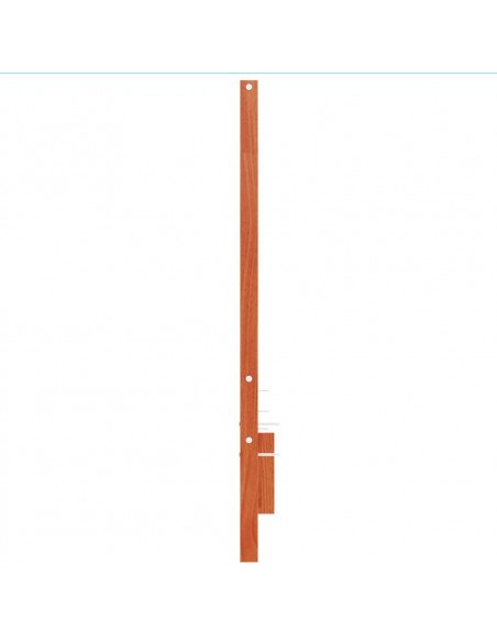 Testiera Marrone Cera 135 cm in Legno Massello di Pino
