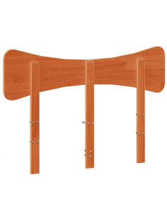 Testiera Marrone Cera 120 cm in Legno Massello di Pino