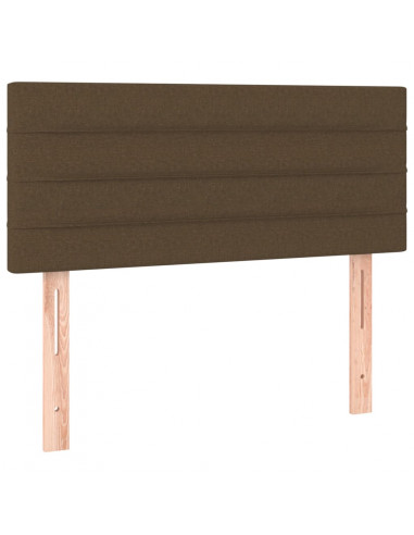 Giroletto a Molle con Materasso Marrone Scuro 100x200cm Tessuto