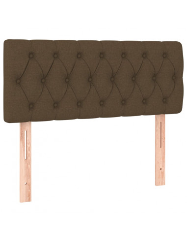 Giroletto a Molle con Materasso Marrone Scuro 100x200cm Tessuto