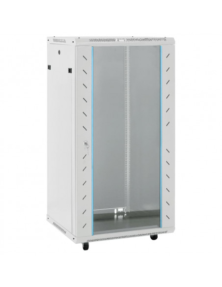 Armadietto di Rete 22U con Ruote Girevoli 19" IP20 60x60x120 cm