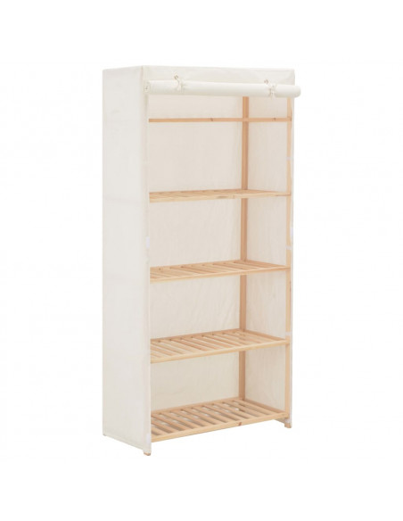 Armadio Bianco 79x40x170 cm in Tessuto
