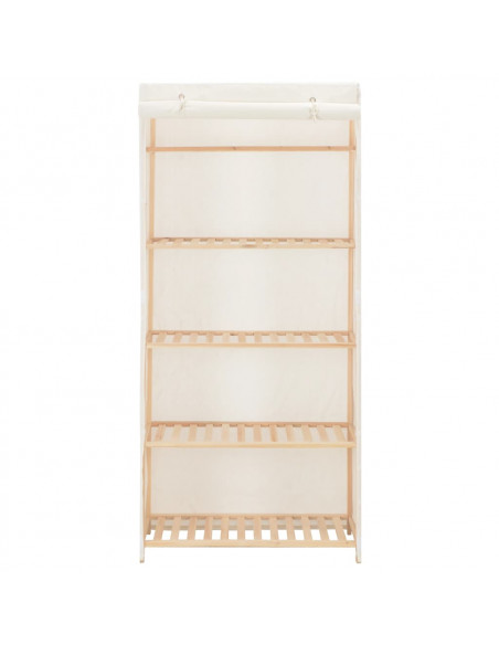 Armadio Bianco 79x40x170 cm in Tessuto