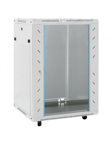 Armadietto di Rete 15U con Ruote Girevole 19" IP20 53x40x80 cm